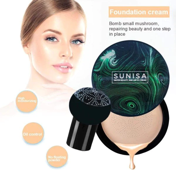 Sunisa Foundation Base Waterproof Mushroom Head Air Cushion Bb Cream Nude Liquid Foundations Cc Cream